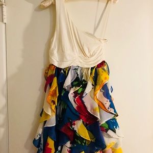 One shoulder Ruffle Party Dress